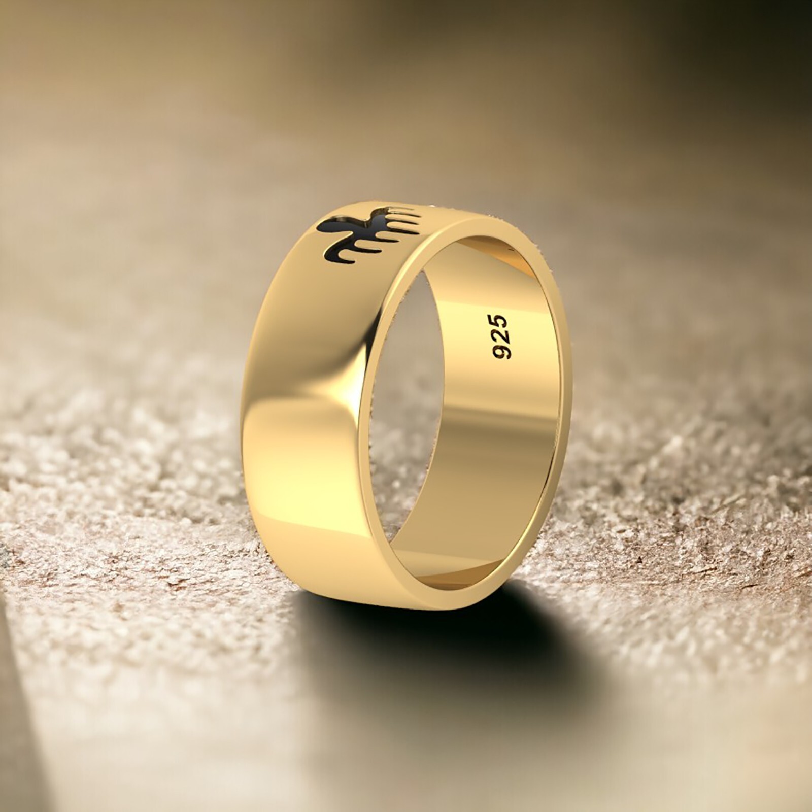 925 Silver Spectre Ring, Agent 007 Symbol Ring, Fashion Jewelry, Spectre Band, B
