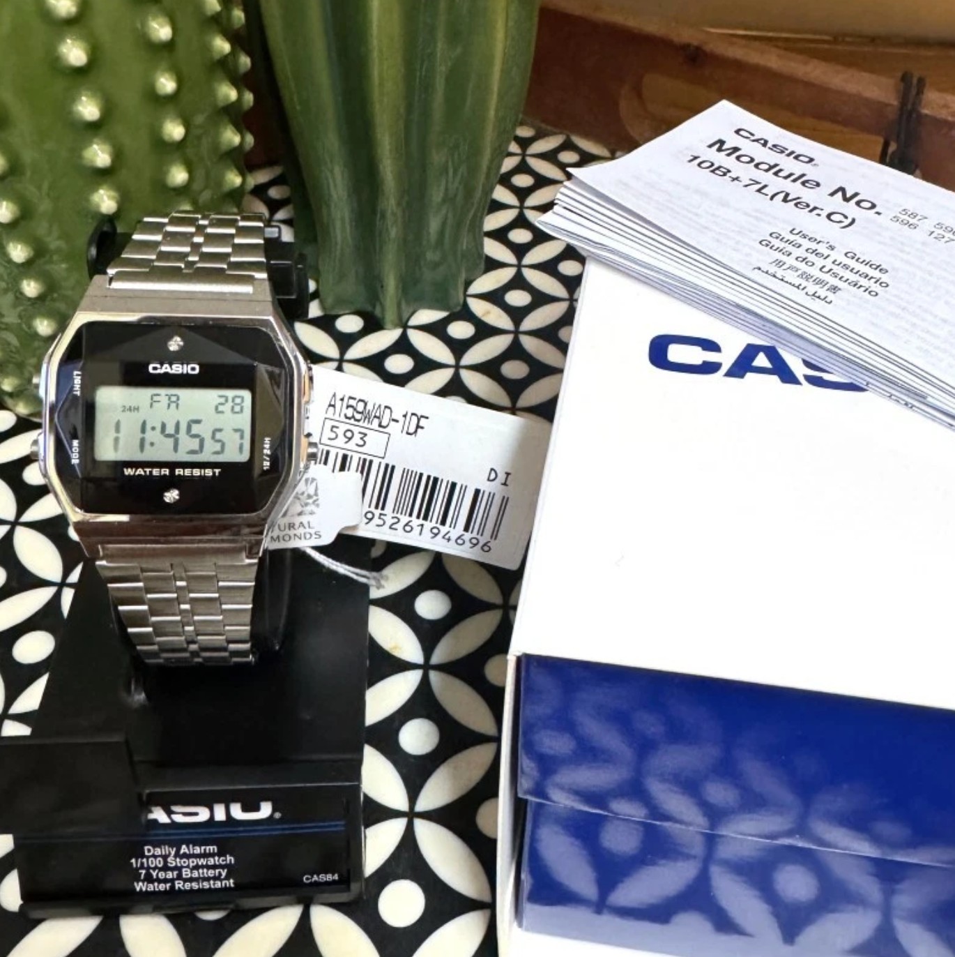 CASIO A159WAD-1D Diamond Series Digital Watch