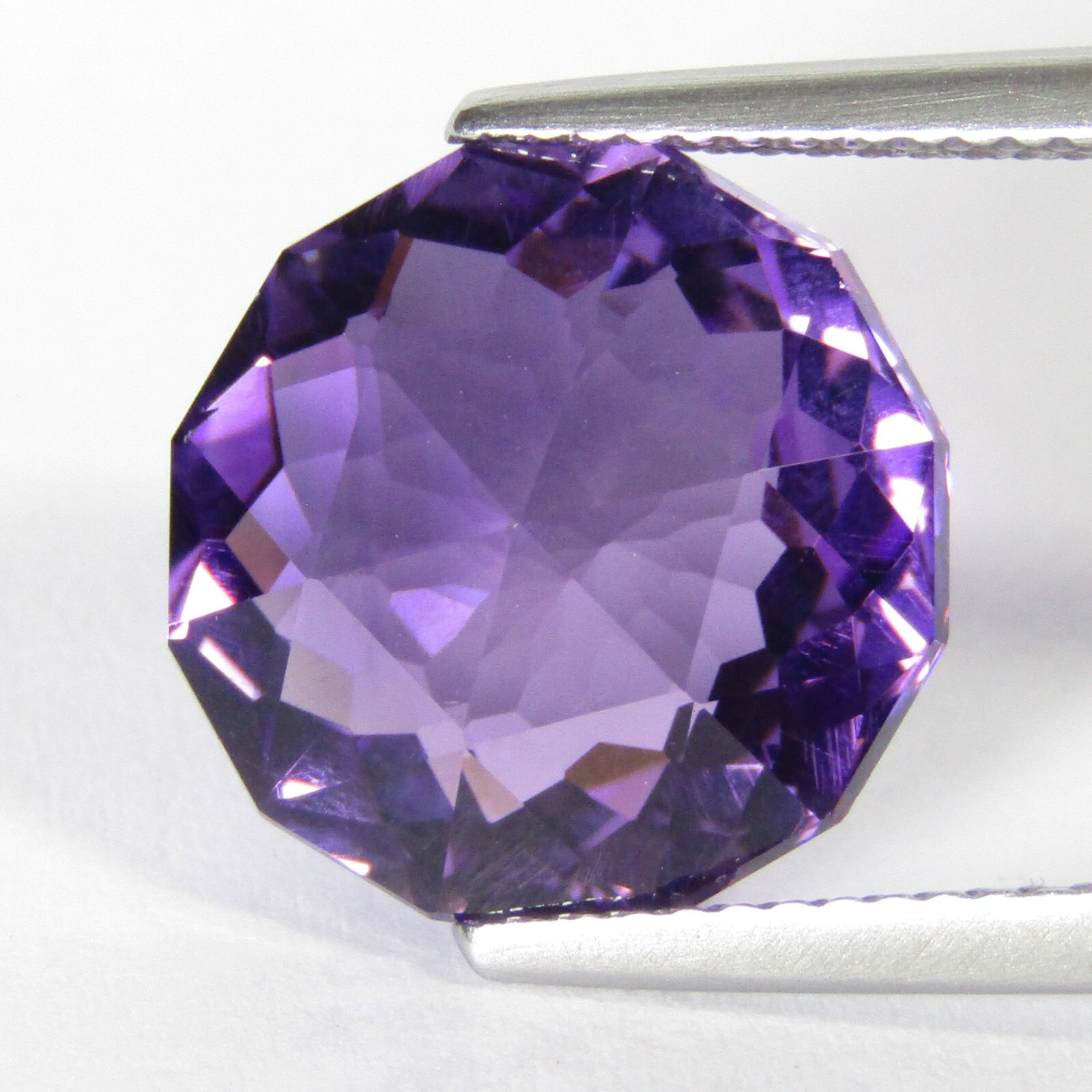 6.88Cts Genuine Natural Purple Amethyst 12.5mm Round Fancy Custom Cut Gemstone