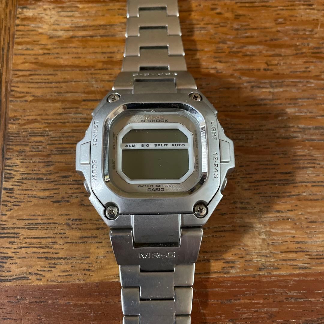 CASIO G-SHOCK MRG-100T Full Metal Wristwatch Titanium Silver 1990s No battery