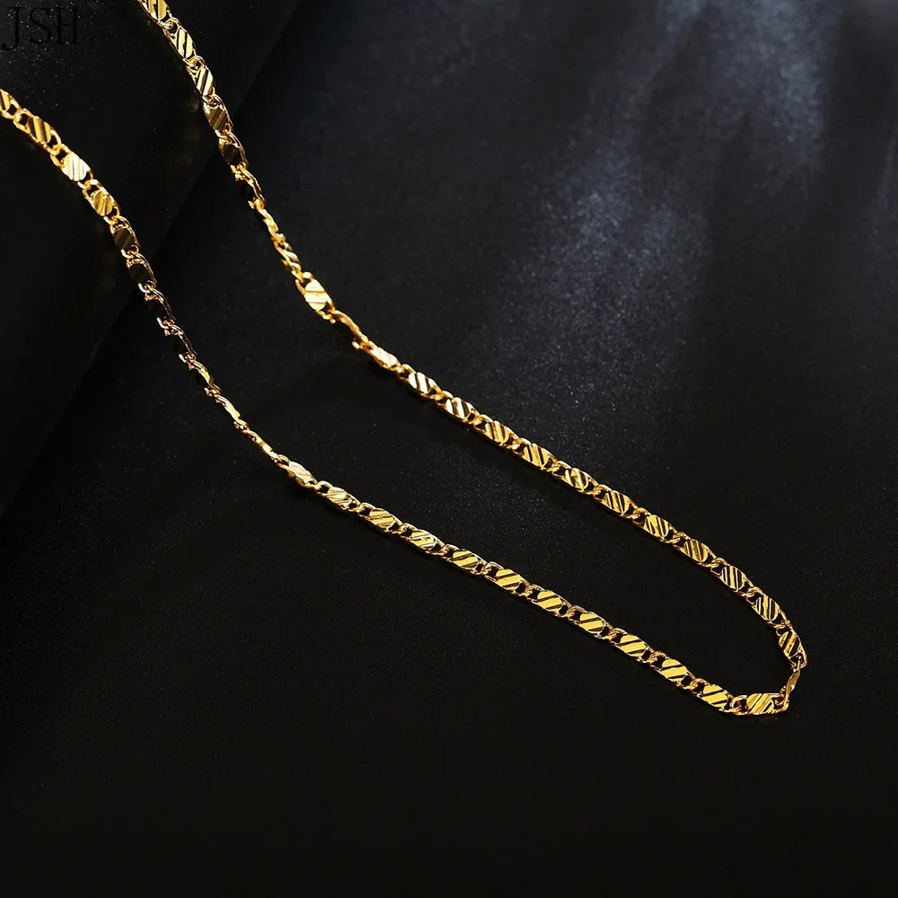 16-30inches wholesale 18K Gold Noble fashion chain pretty Necklace Jewelry