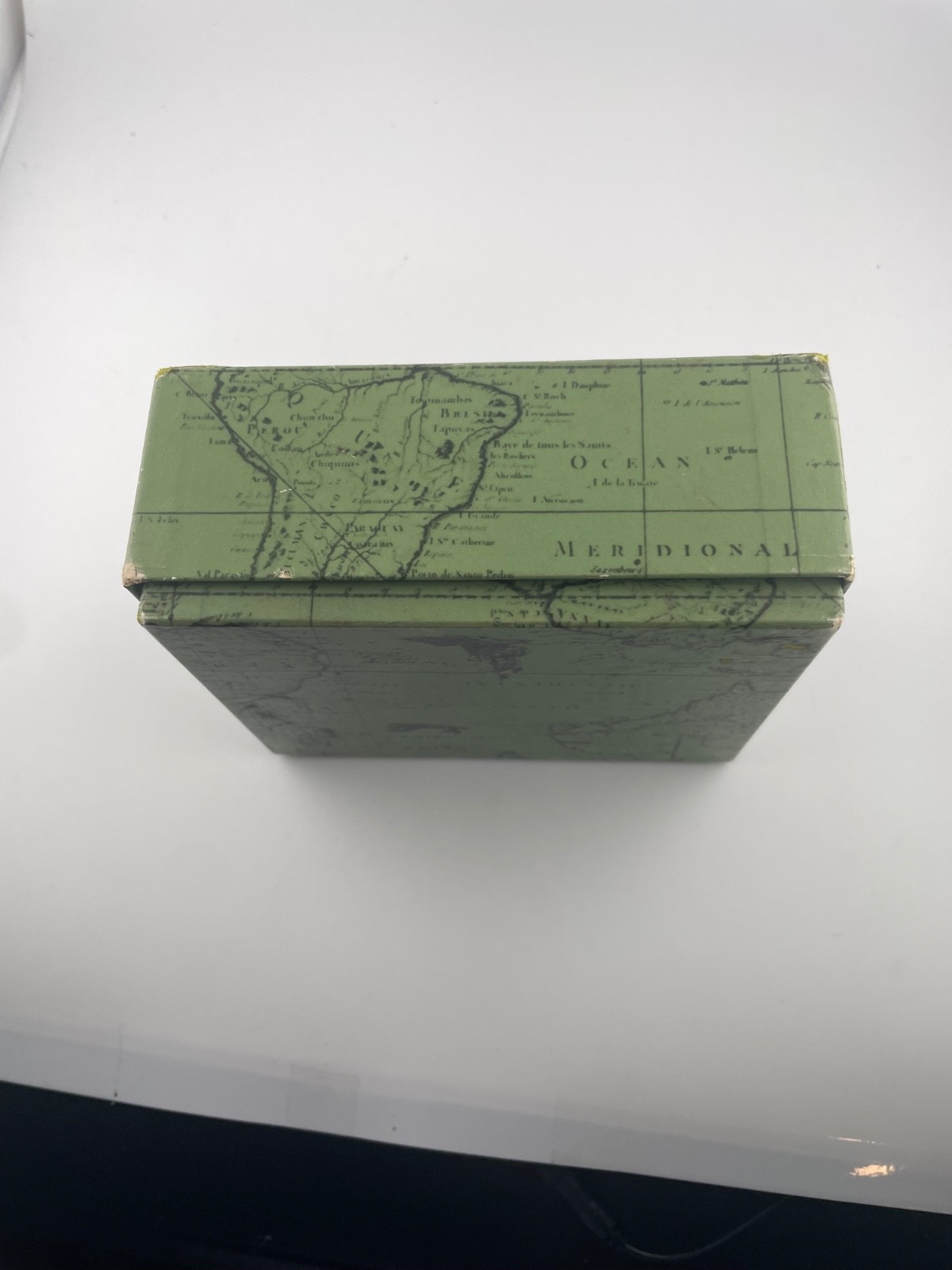 ROLEX DATEJUST WATCH BOX GREEN WORLD MAP OUTER 67180
