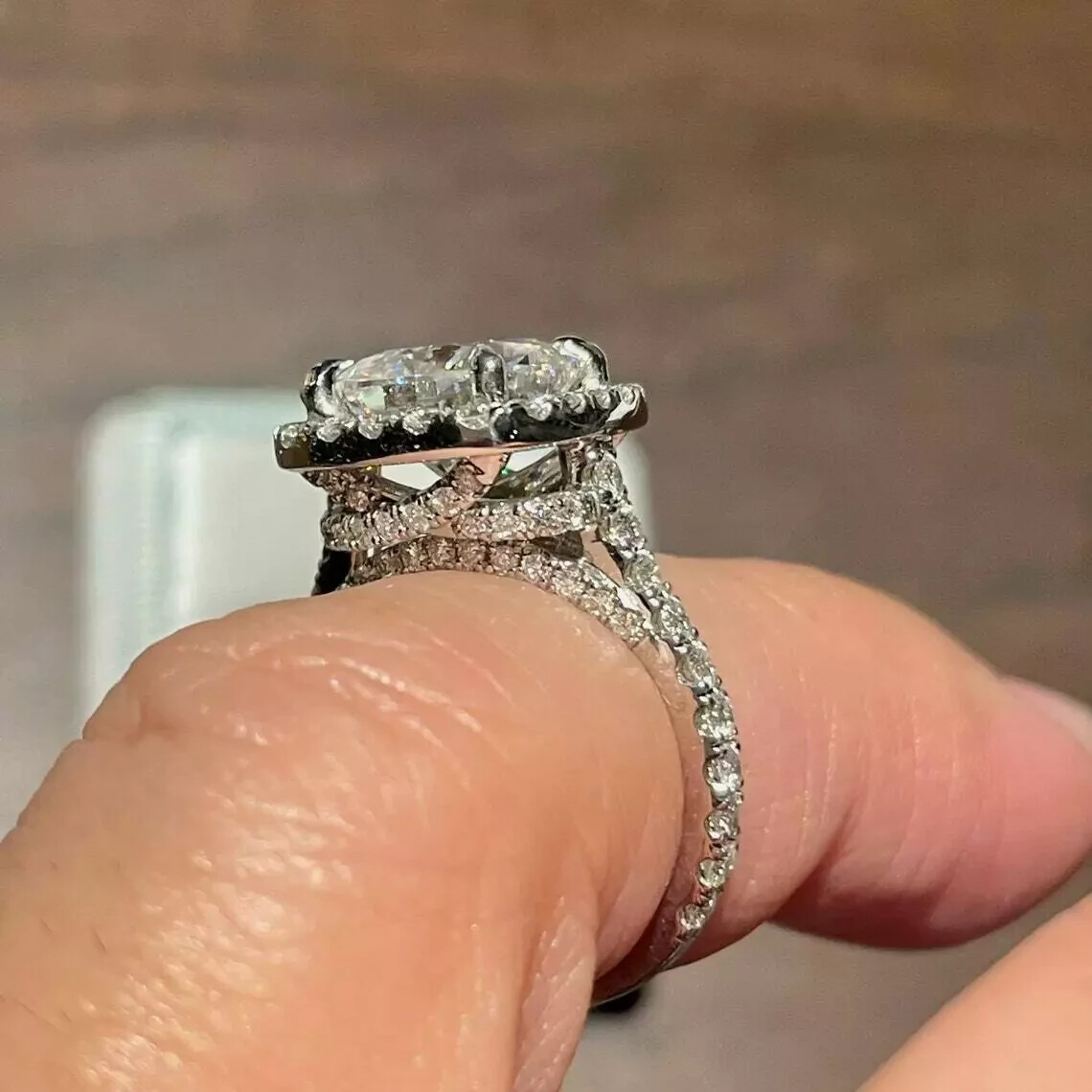 2Ct Cushion Cut Lab Created Diamond Valentine’s Day Gift Ring 14K White Gold FN