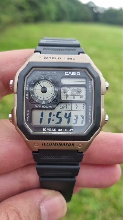 Casio AE1200WH-5AV, Chronograph Watch, Illuminator, 5 Alarms, 10 Year Battery