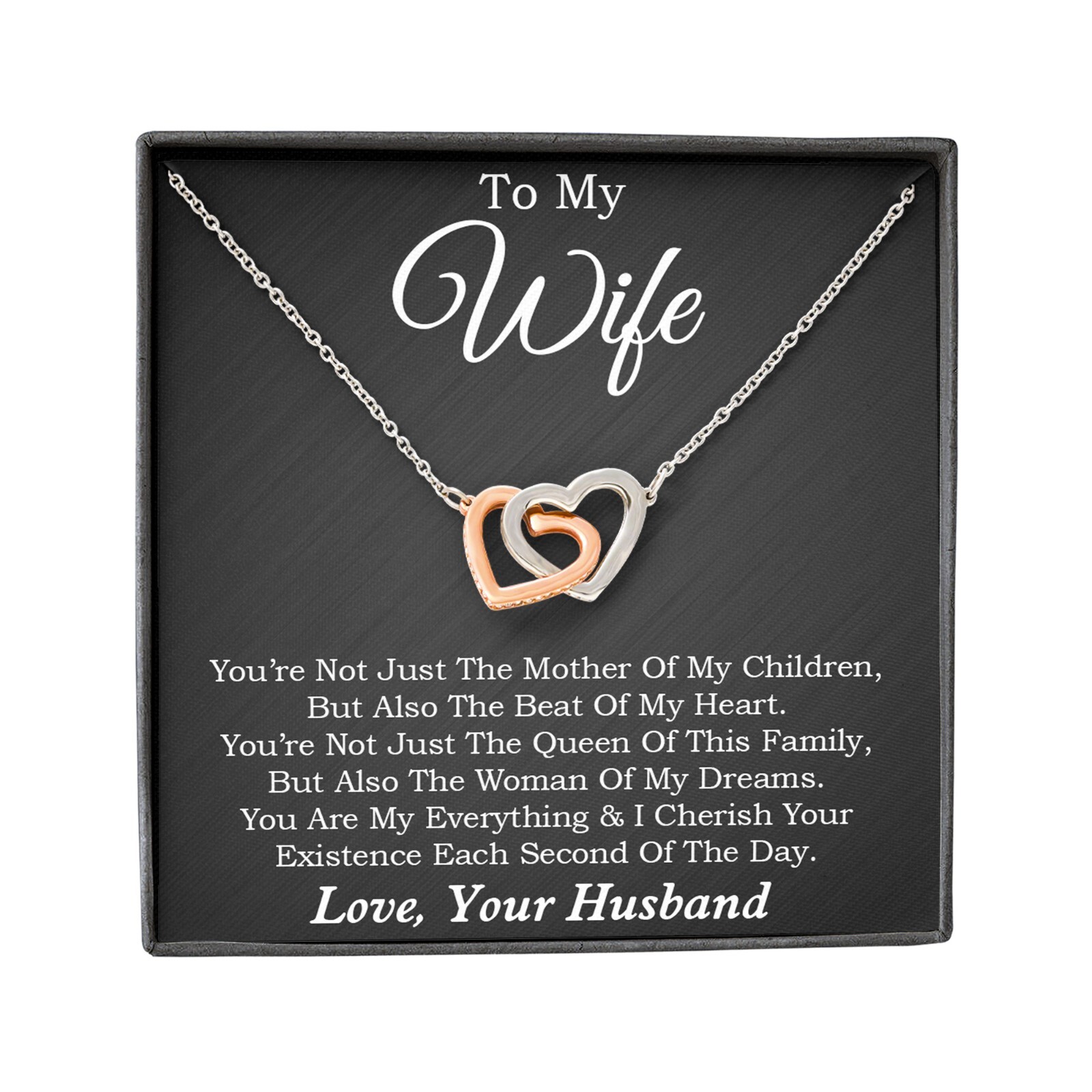 To My Wife Necklace, Mother’s Day Gift from Husband, Wife Birthday Gift