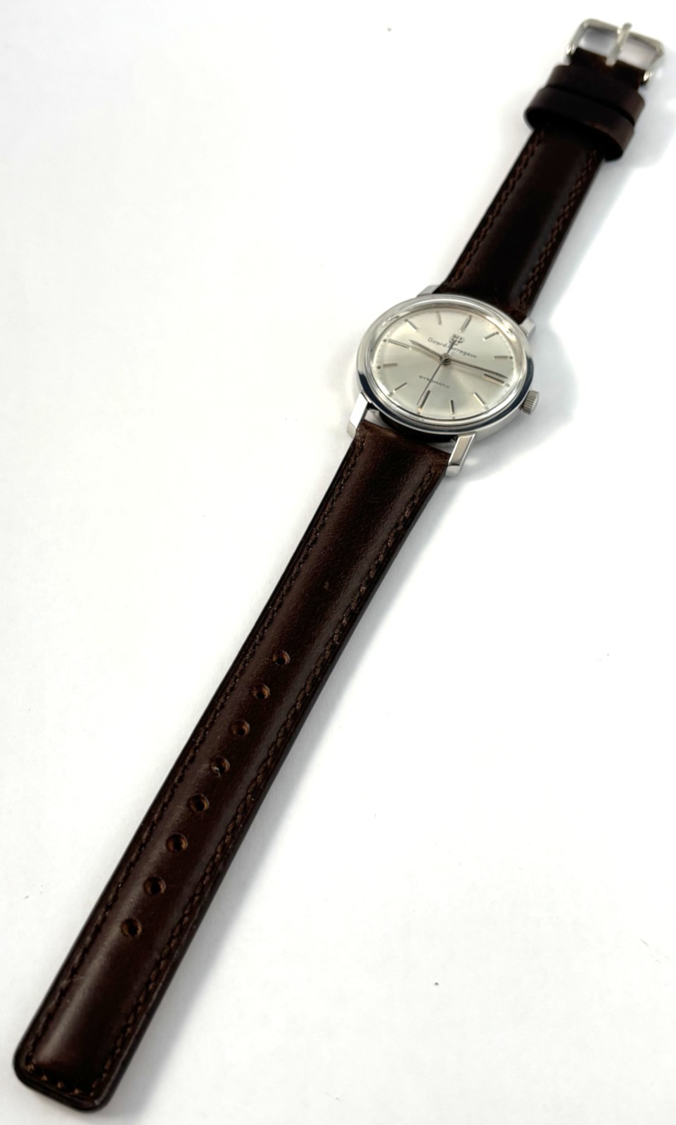 Vintage Girard-Perregaux Gyromatic Stainless Steel Auto Mens Watch 17J 1970