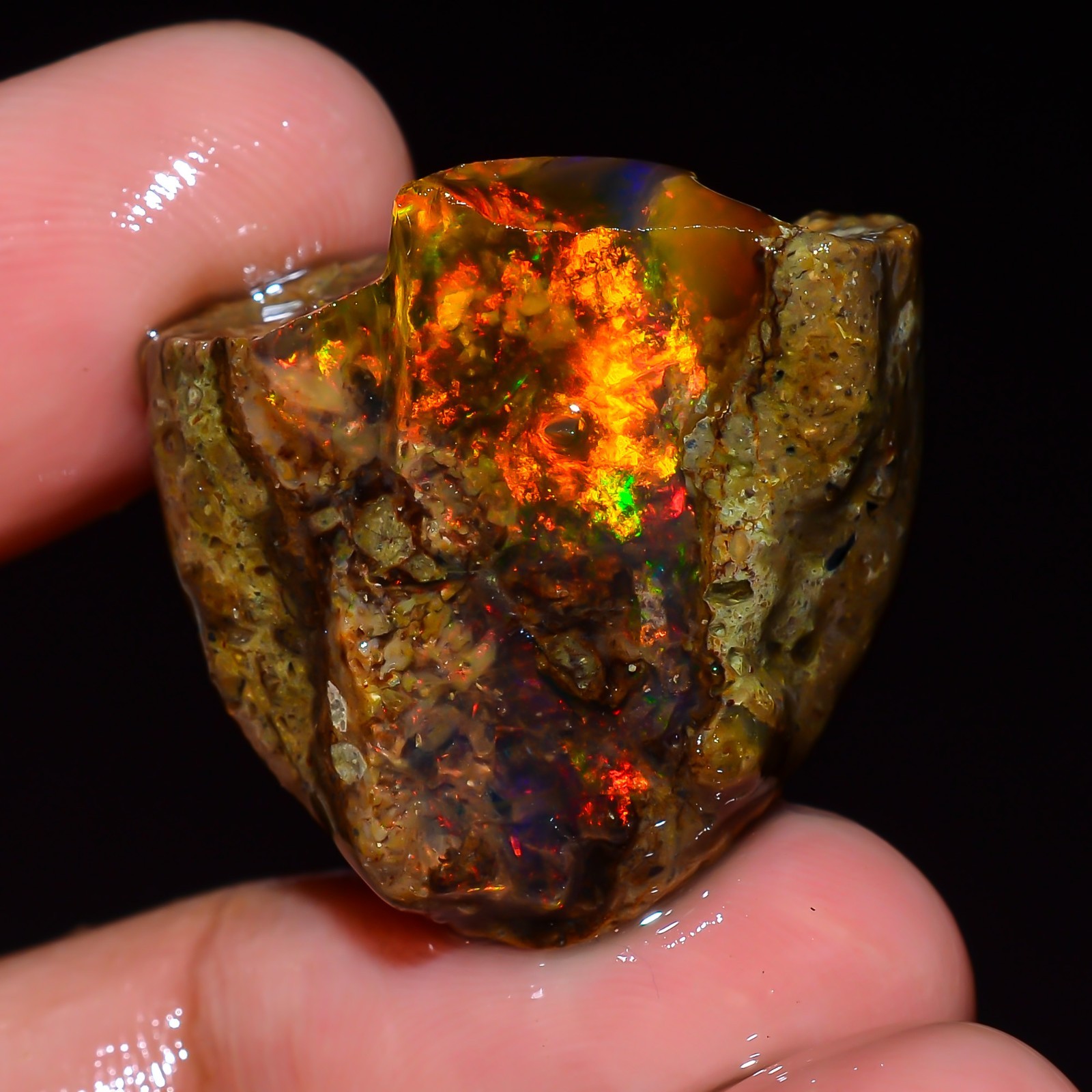 31 Carat Opal Rough Natural Ethiopian Oil Opal Raw, Fire Opal Gemstone