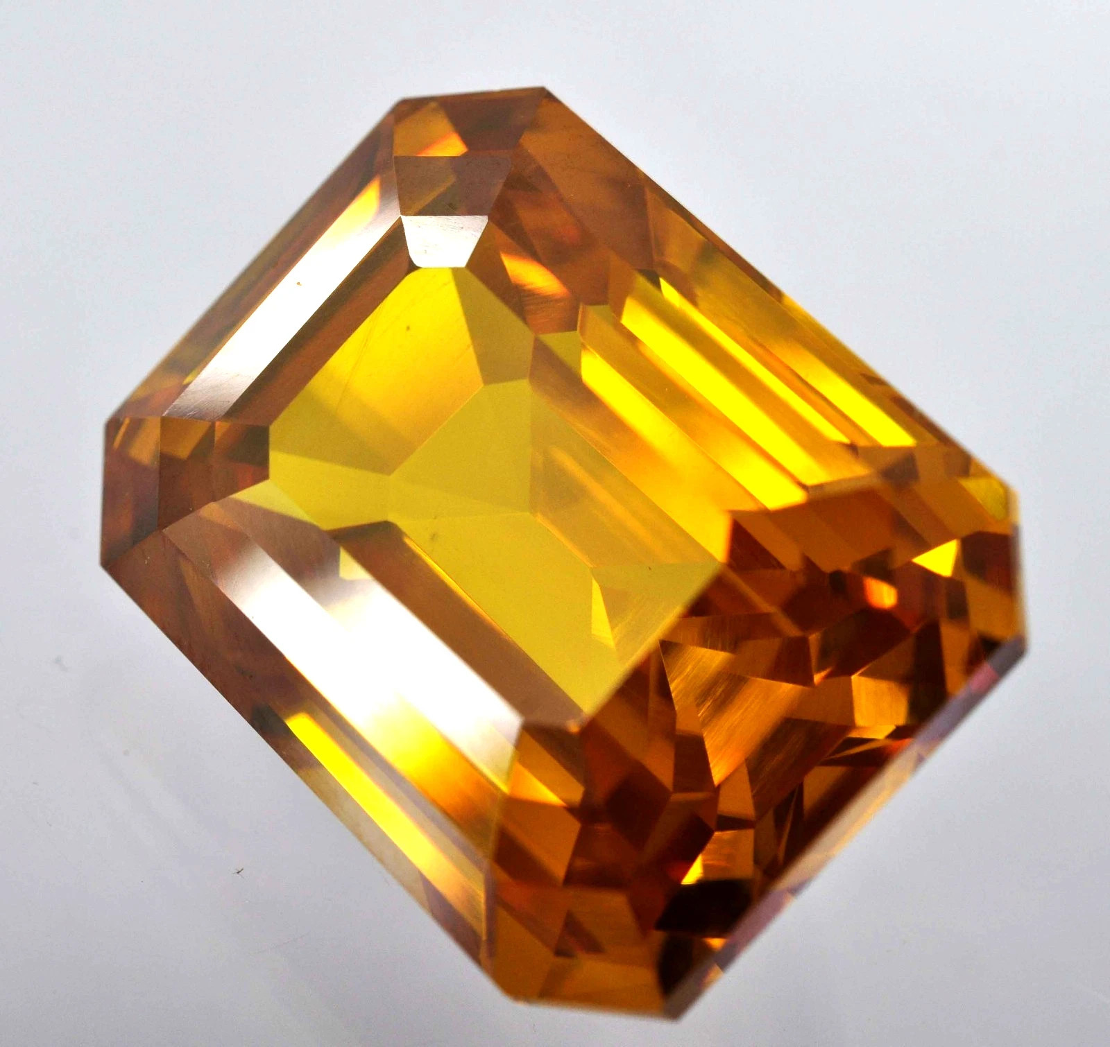 Dark Yellow Zircon Emerald 108+ Ct Cambodian Natural Certified Loose Gemstone
