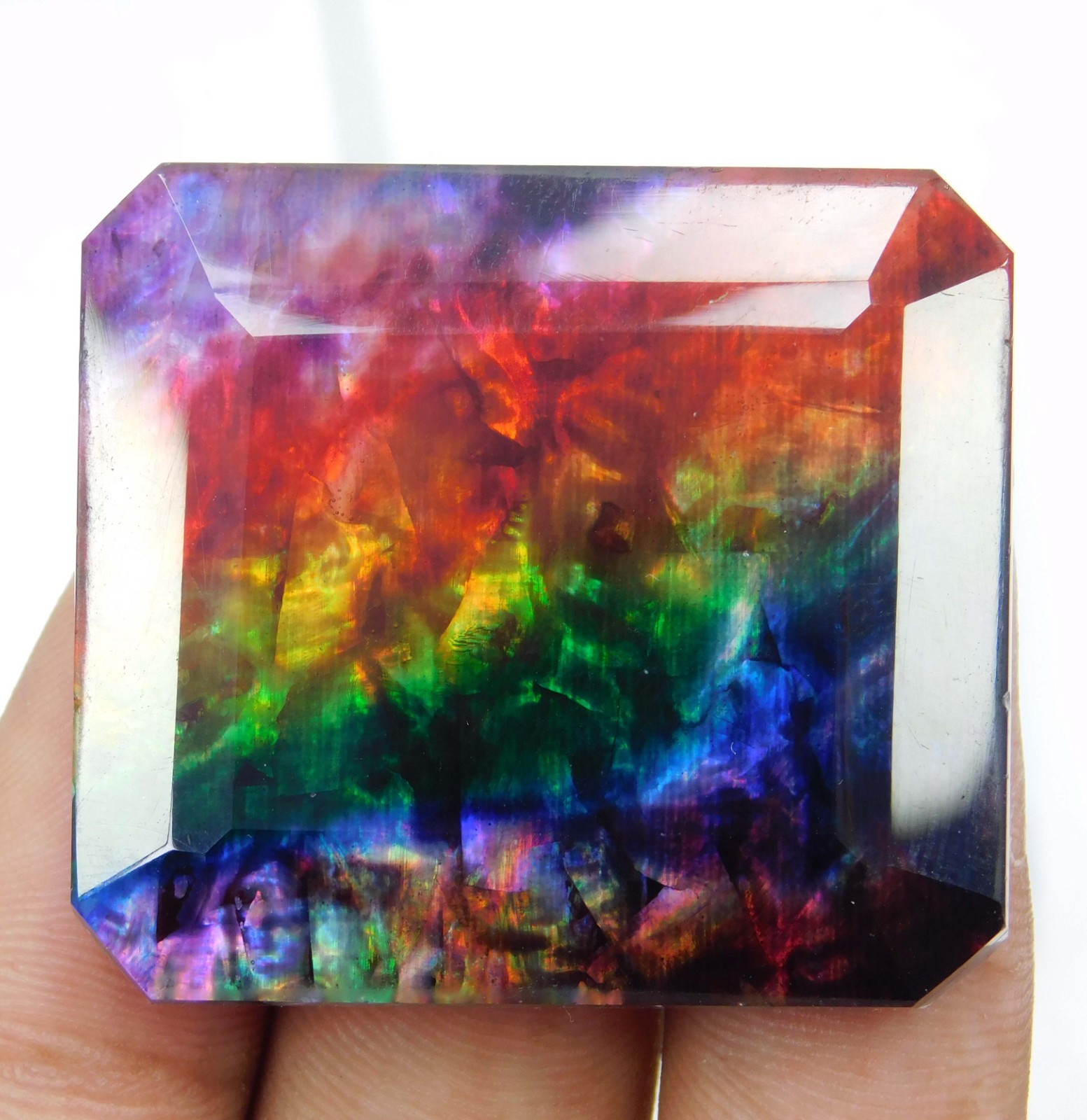 Certified 105.95 Ct Natural Ammolite Gemstone – Unique Opal-Like Loose Stone