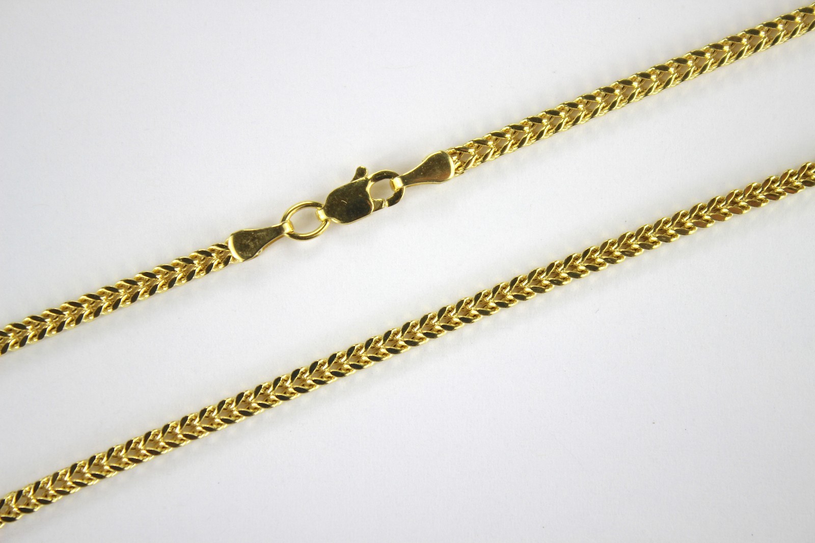 Authentic 10K Hollow Yellow Gold Franco Necklace Chain Men Women 2.5mm 16″ – 30″