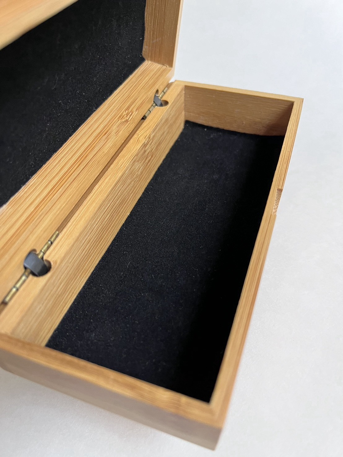 Bamboo Wood Lidded Jewelry Organizer Keepsake Trinket Storage Box