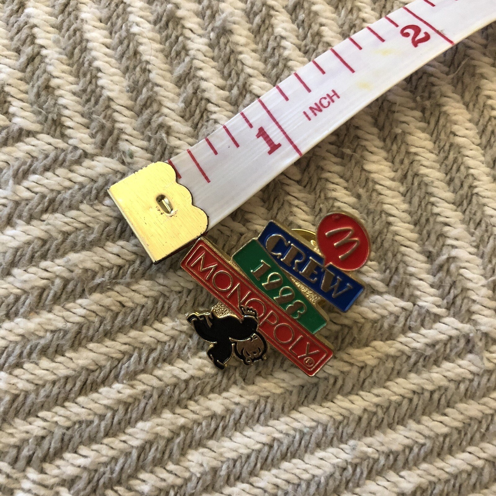Mcdonald’s Employee 1998 Monopoly Crew Pin McMillions EUC