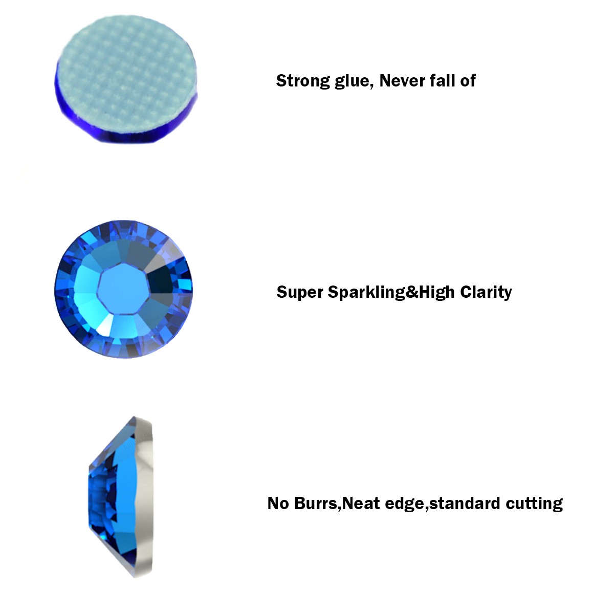 2058HF Strass Hotfix Crystals Flatback Crafts Glass Stones Hot Fix Rhinestones
