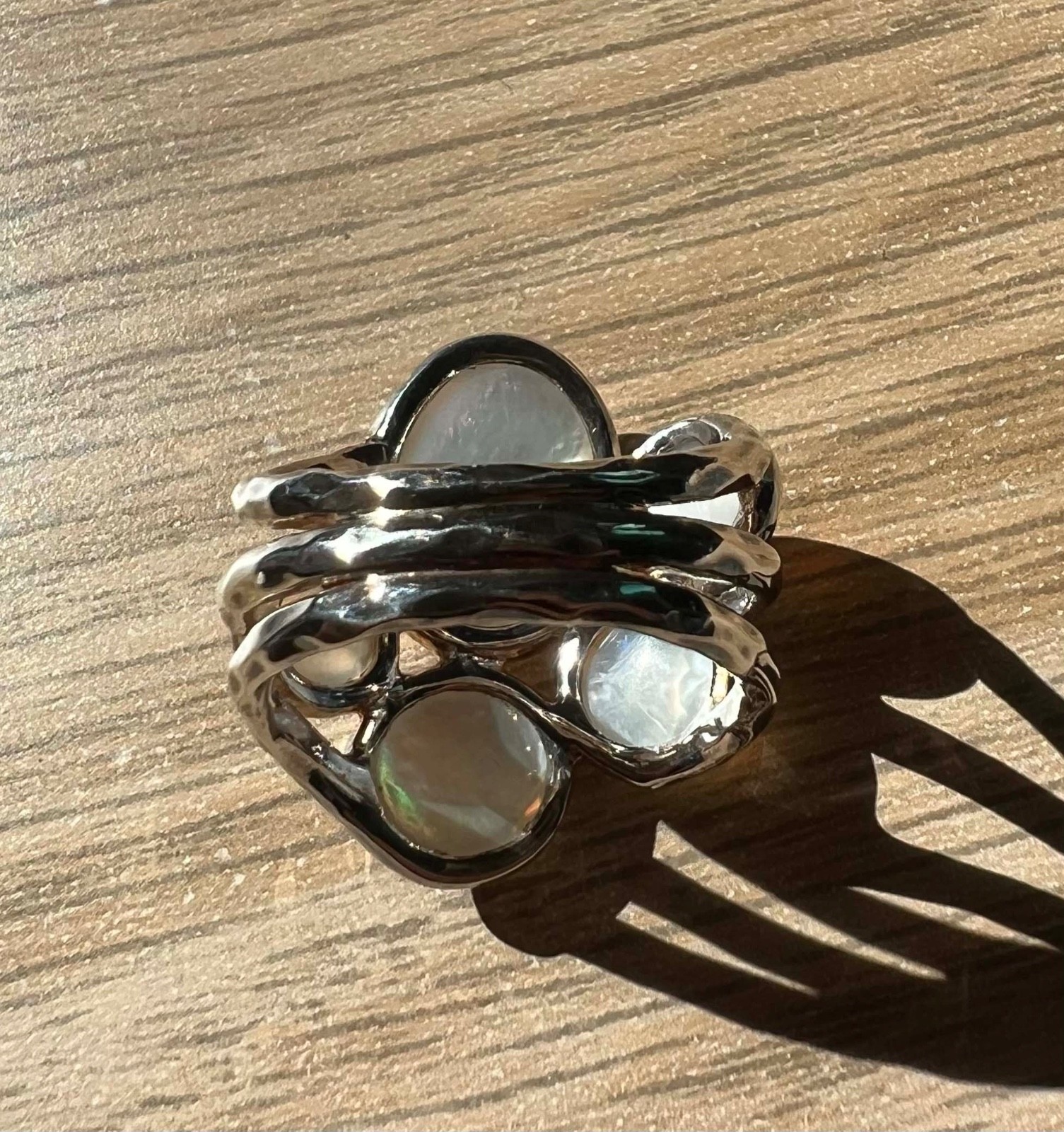 $695 Ippolita Sterling Silver MOP Cluster Rock Candy Lollipop Statement Ring 6.5