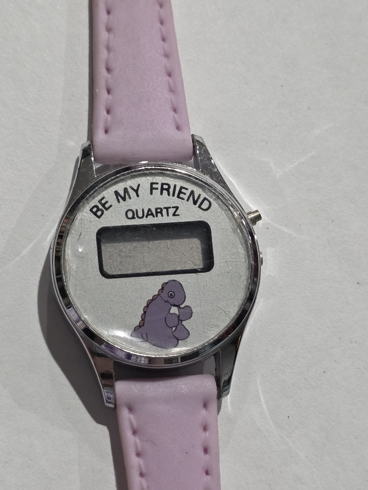 Vintage Barney “Be My Friend” The Purple Dinosaur Children’s Watch Lavendar Band