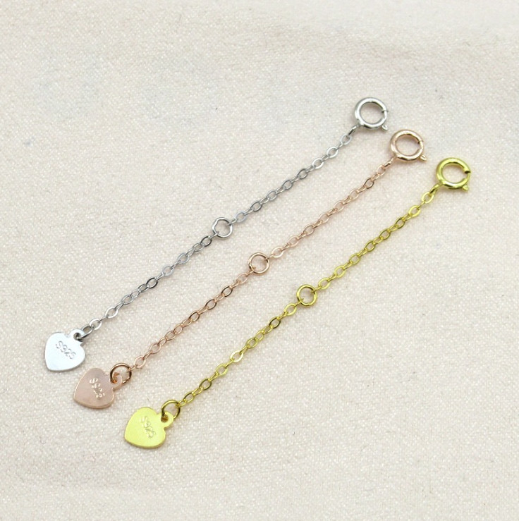 5cm/2″ Rose Gold S925 Sterling silver Extension Chain Bracelet Necklace Extender