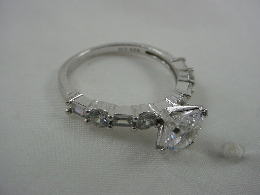 Signed FZN FUZION 925 Sterling Silver Gemstone Ring Size 7