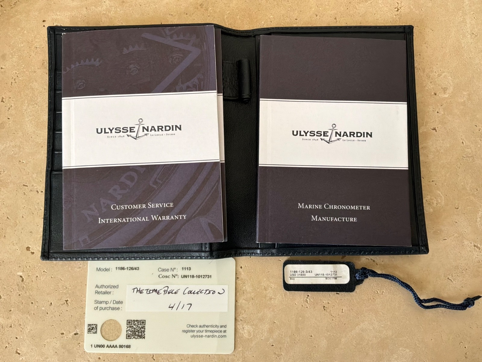 Ulysse Nardin Marine Mens Gold Watch. Cosc# UN118-1012731