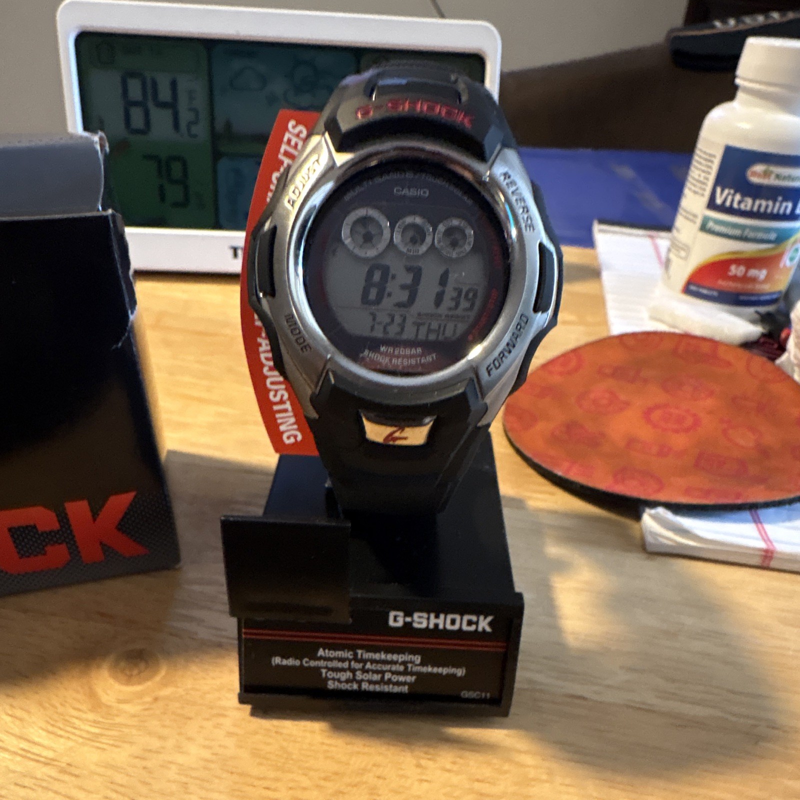 Casio G-SHOCK Men’s Digital Tough Solar 200m Black Resin Strap w/ Box