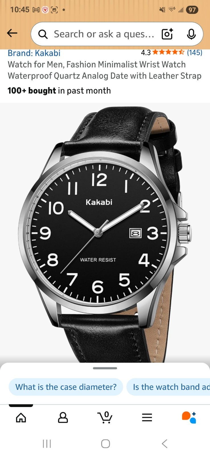 Kakabi – Watch for Men, Fashion Minimalist Wrist Watch Waterproof Quartz Analog
