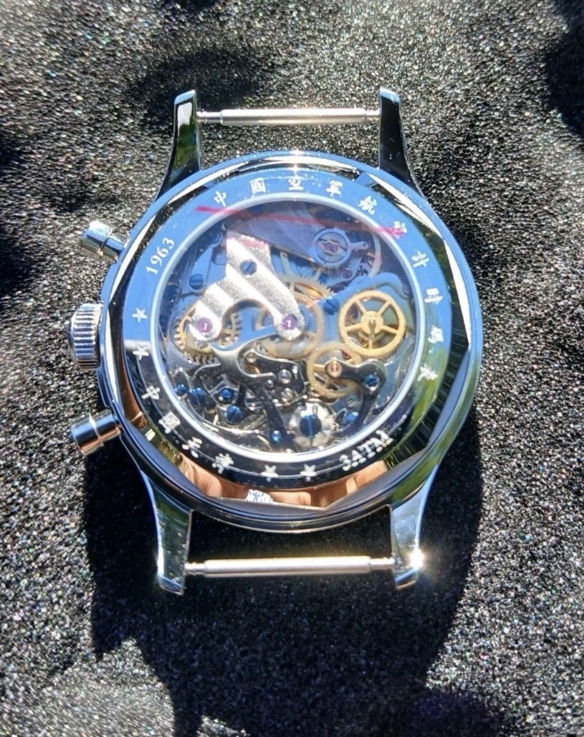 Seagull 1963 ST1901 38mm Sapphire Manual Wind Pilot Chronograph Watch US Seller