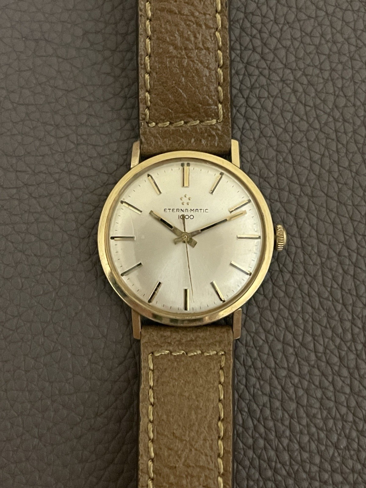 Vintage Eterna-Matic 1000 1969 Men’s Automatic Watch 14k Gold Filled