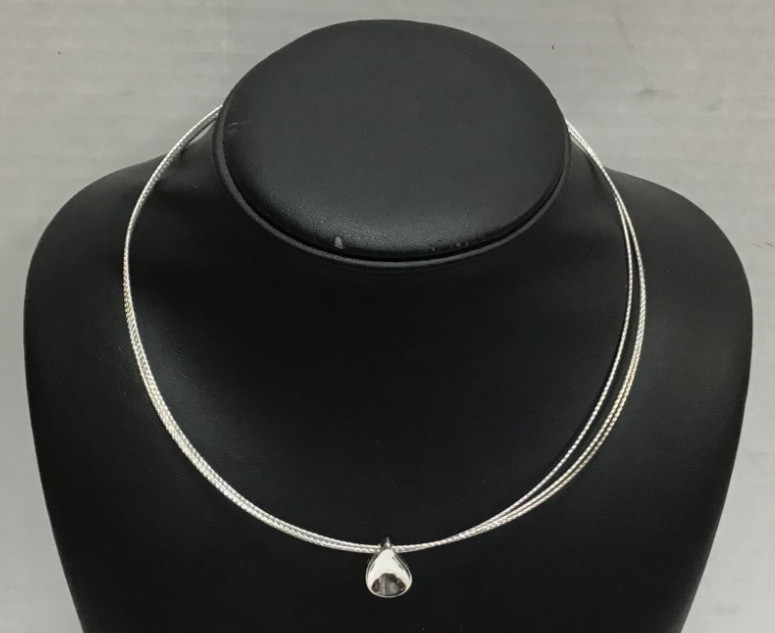 (MA3) Milor Italy 925 Sterling Silver 8.8 Grams Three-Strand Cable Necklace 16″