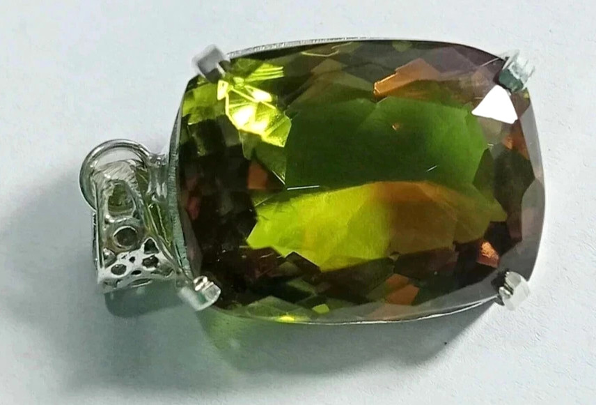 50 Ct+ Natural Zultanite 7 Color Pendant 925 Silver Loose Certified Gemstone