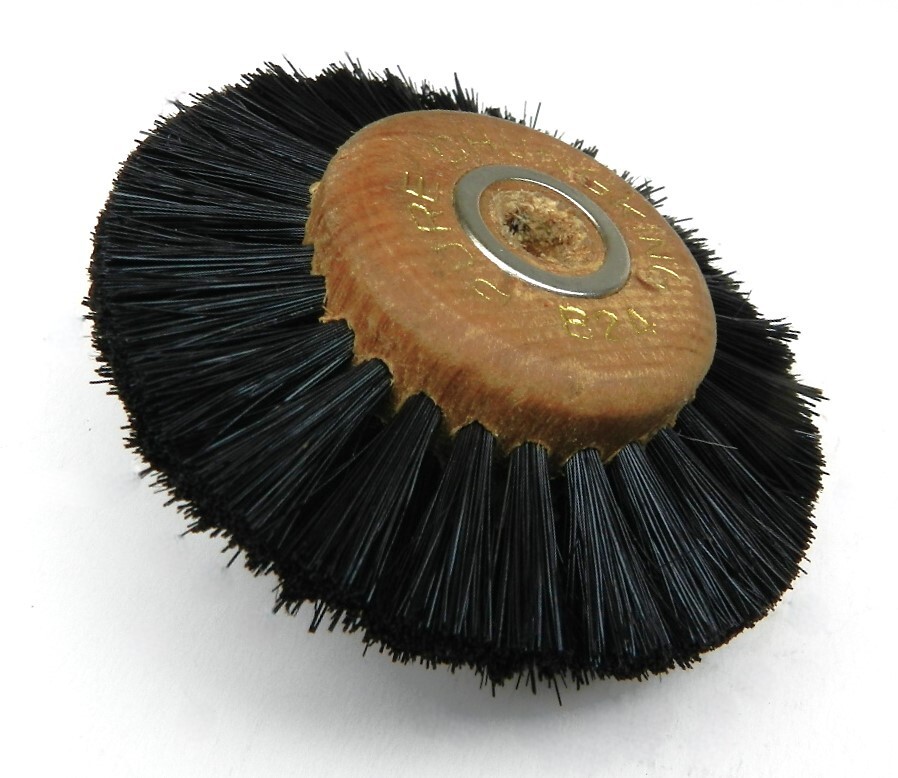12 Pieces B24 Wood Hub Rotary Wheel Bristle Brush 3Row 2-1/2” Jewelry Dental