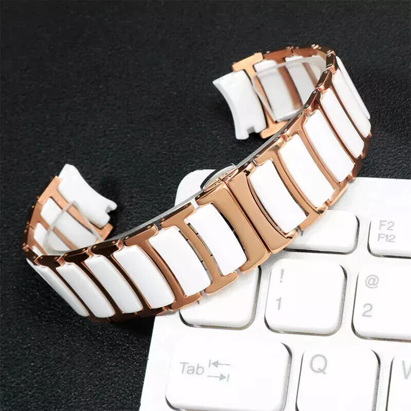 Steel Ceramic Watchband for Rado Centrix 12-20mm Men Women Butterfly Buckle Band