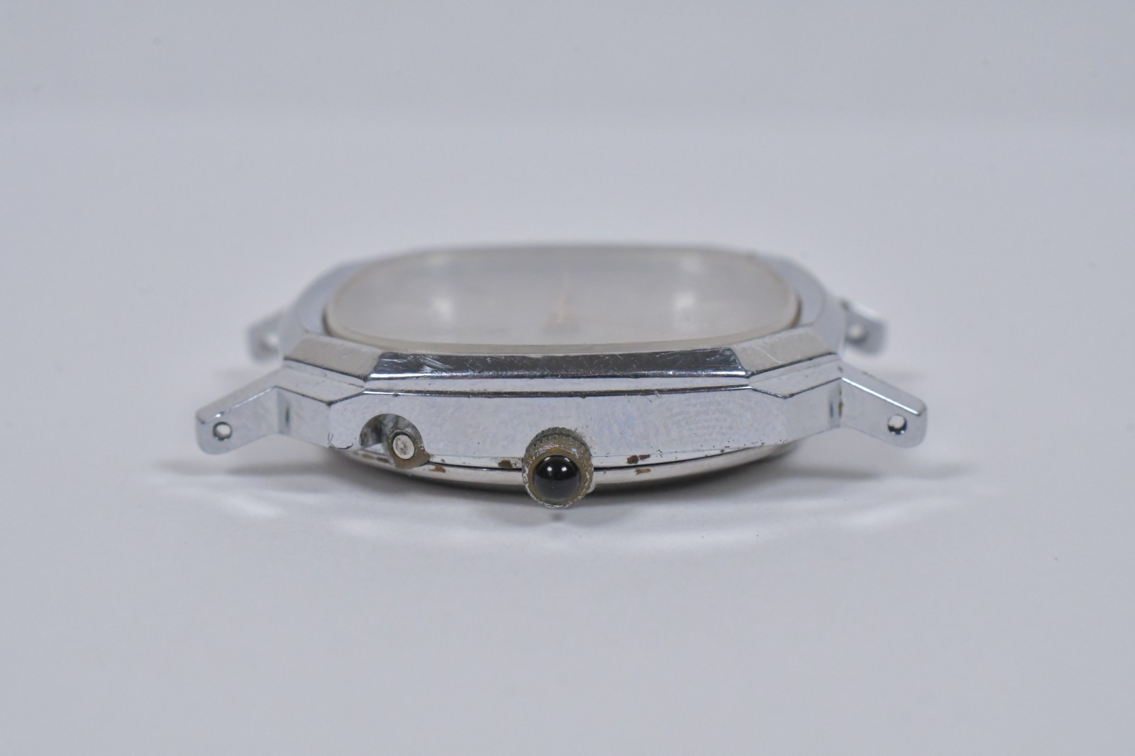 Vtg Timex Q Quartz Day Date Silver Tone 32mm M Cell AS IS PARTS or REPAIR