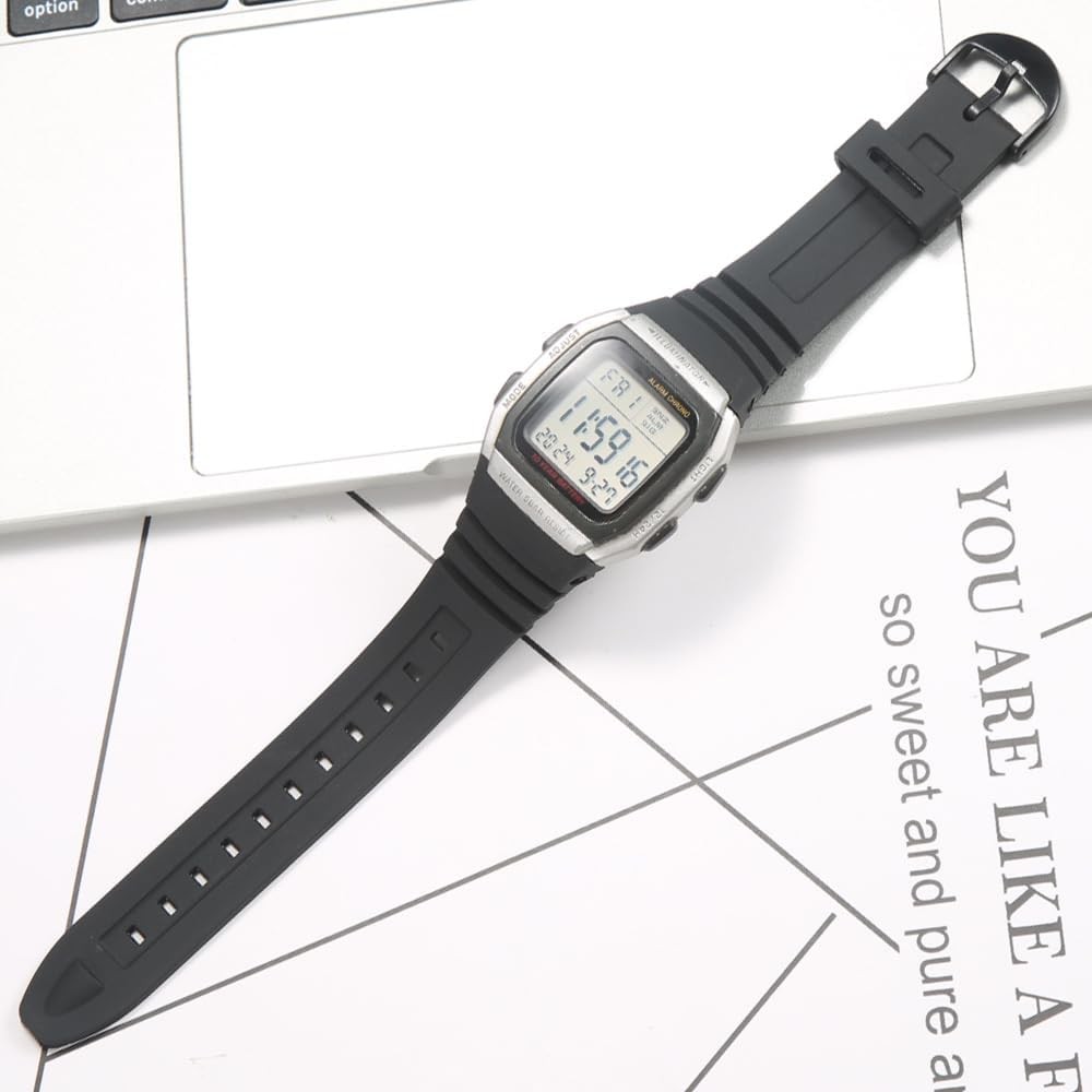 Replacement Watch Strap Band Compatible with Casio Men’S W-96H W96H-1BV Sport Wa