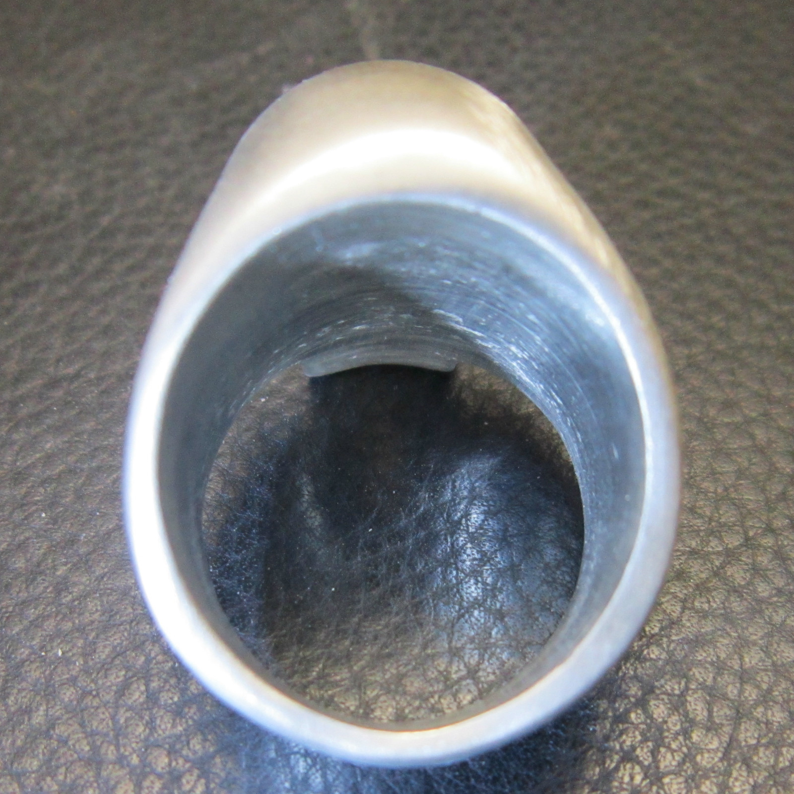 MJG STERLING SILVER UBER SKULL RING. SATIN FINISH. BIKER. FREE SIZING