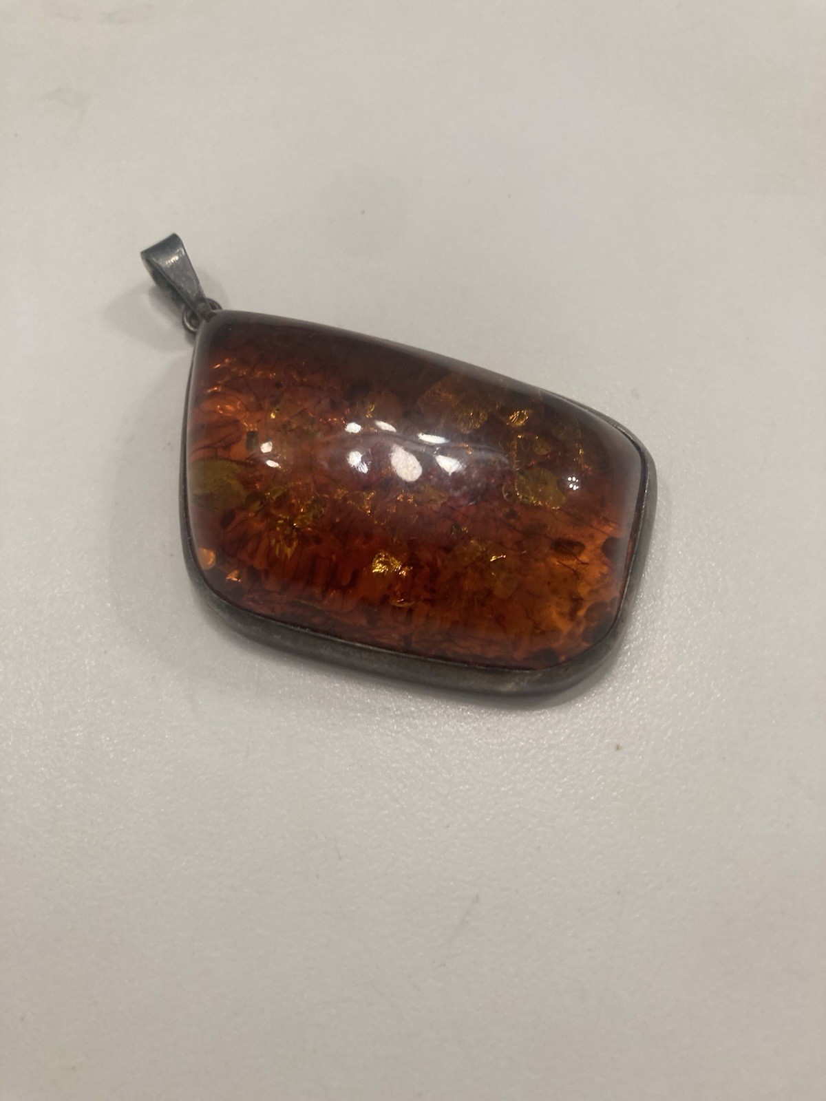 925 sterling silver amber pendant 29 Grams