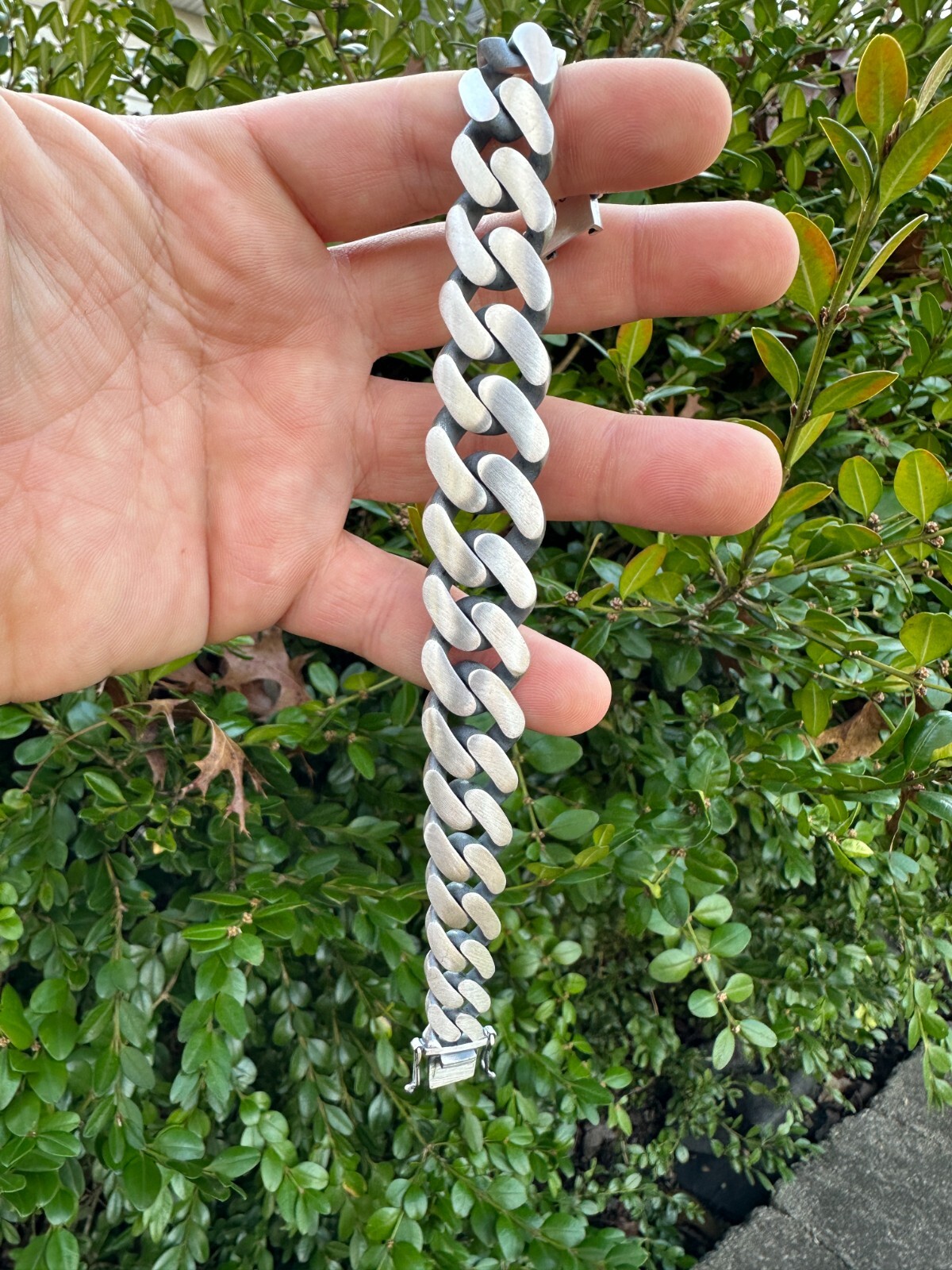 Graduated Miami Cuban Link Bracelet Solid 925 Sterling Silver Box Clasp 12-20mm