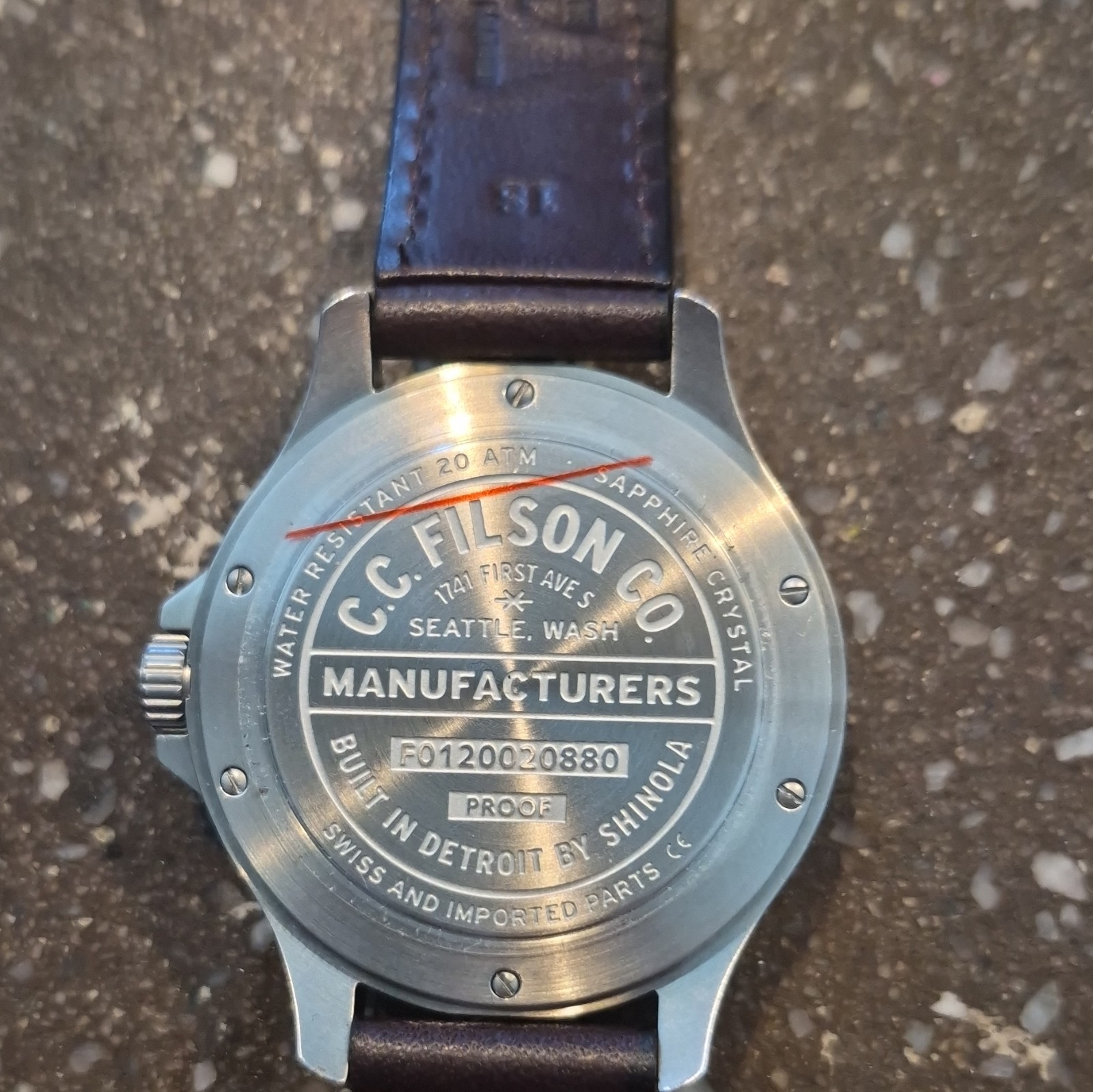 UNRELEASED PROTOTYPE Filson Wristwatch Circa 2017. New. Made By SHINOLA.