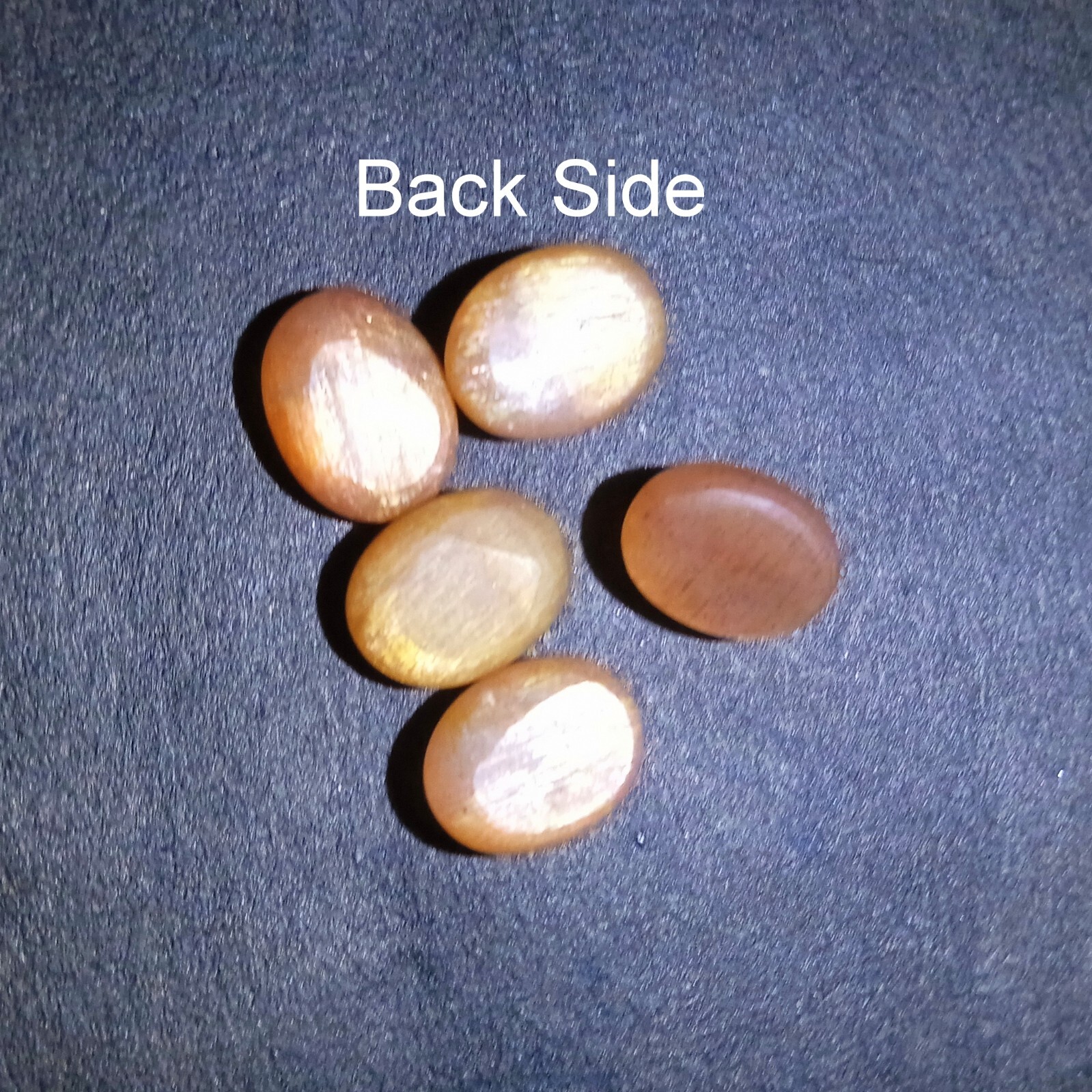 9.2 Carat 9×7 MM Natural Golden Brown Sunstone Oval Shape 5 Piece Lot Cabochon