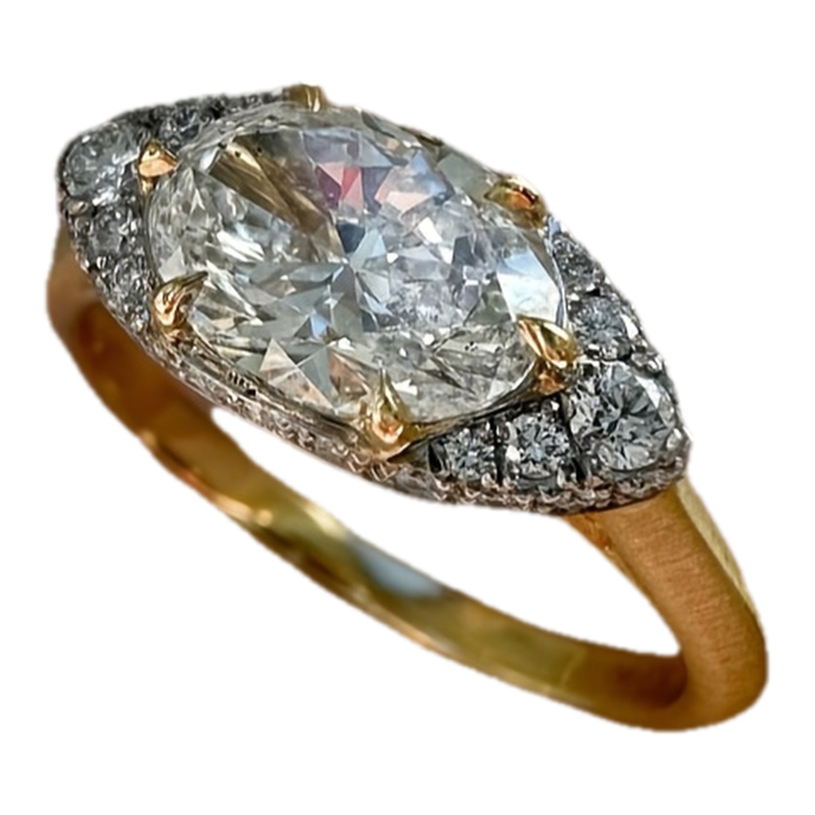 Oval Moissanite Ring 3ct S925 Sterling Silver Size 6 7 8 9