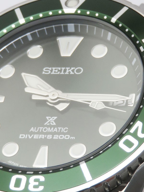 Seiko Prospex SBDC081 6R35-00A0 Automatic Diver Watch Green Bezel – Used, Japan