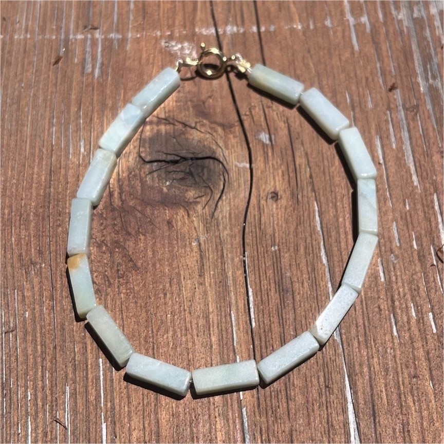 Brazilian Amazonite 8.5” Bracelet / Gold Filled Components / Not enhanced