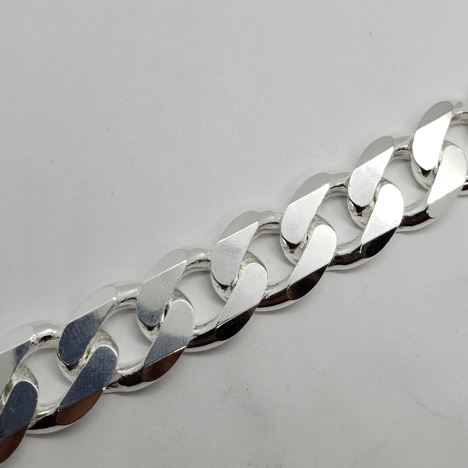 Sterling Silver Thick 9-17 mm Curb Link Bracelets Nickel Free Italy 7-10 inches