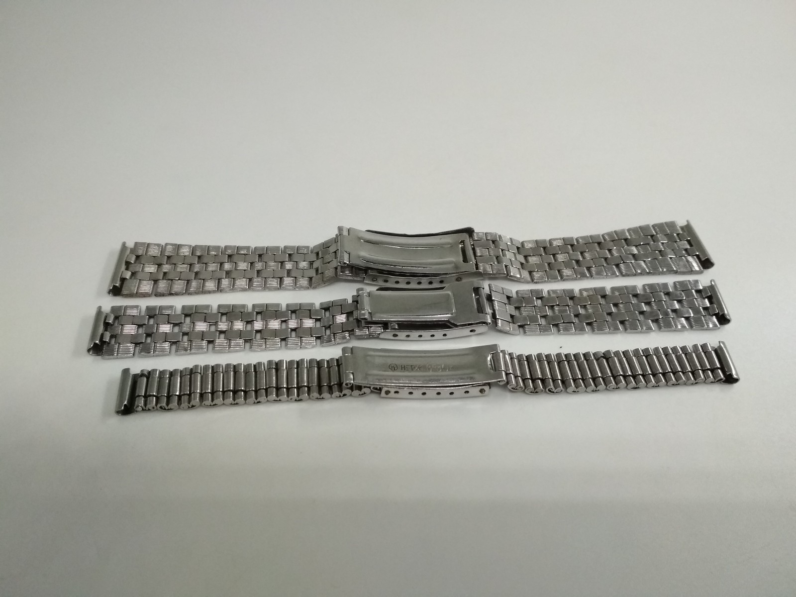 3 Vintage 18mm, 13mm, 11mm watch bracelet stainless steel, made in USSR, *352