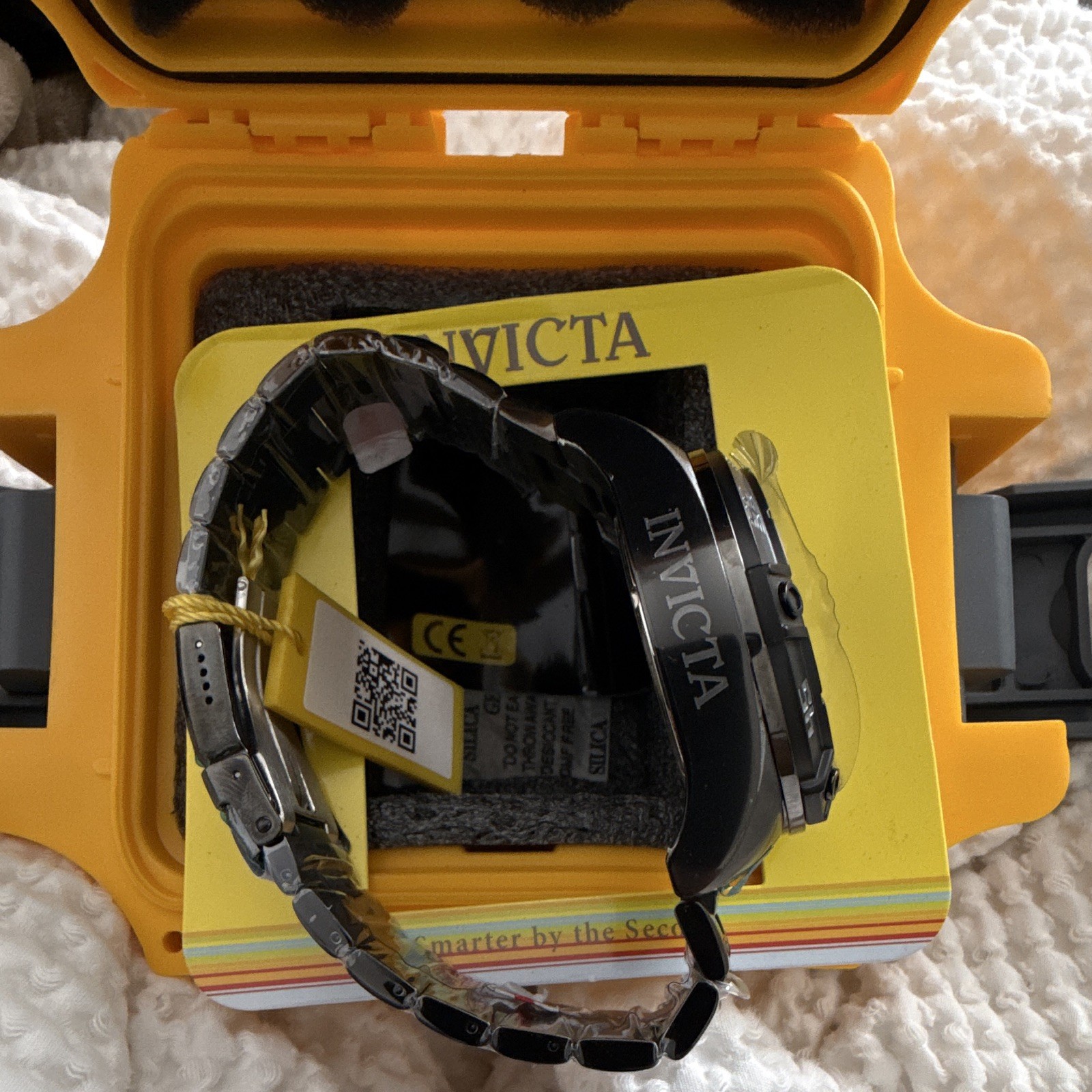 Invicta S1 Rally Chronograph Quartz 100M Black Dial Black SS Bracelet 45mm