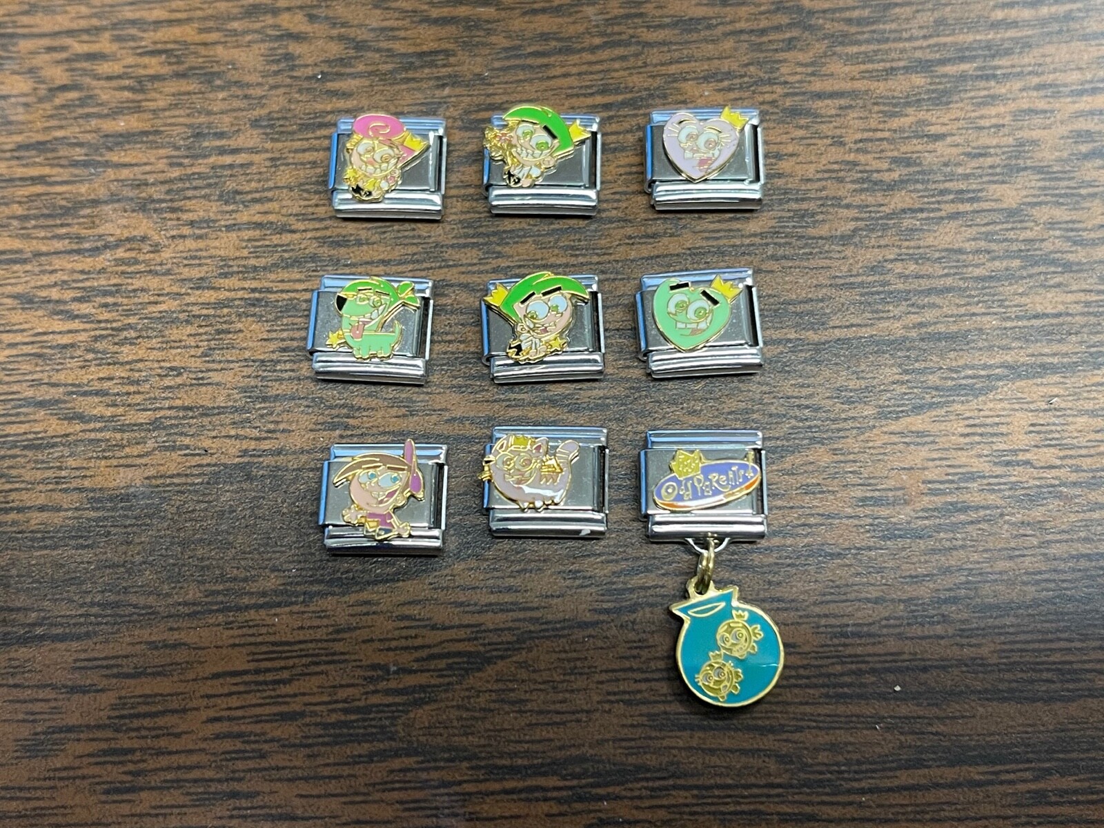 9 Fairly Odd Parents Licensed Casa D’oro 9mm Italian Charm Charms Bracelet NEW