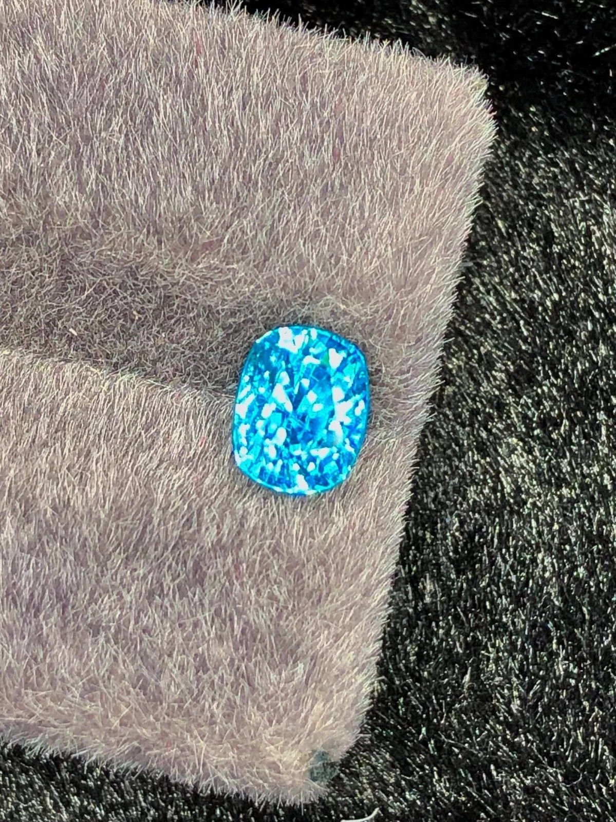 Certified 9.90 Ct Natural Cambodian Blue Imperial Zircon Cushion Loose Gemstone