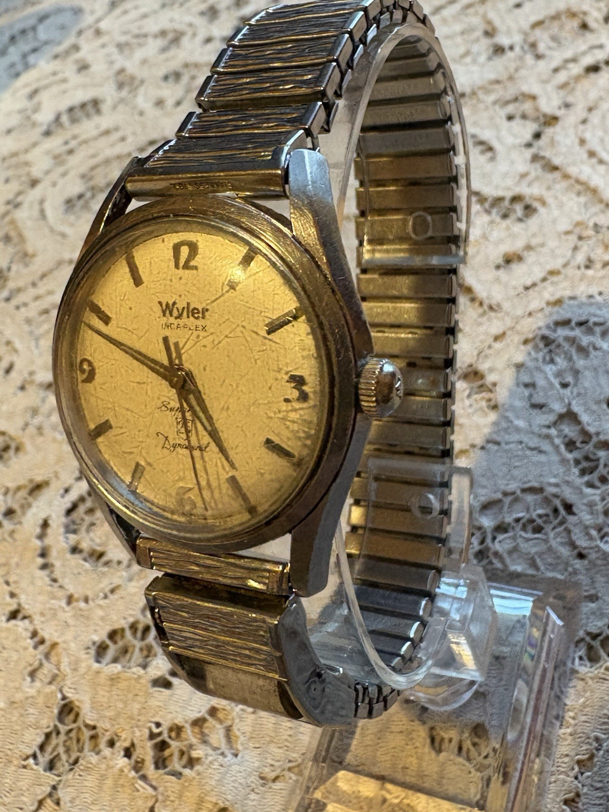 Wyler Men’s Incaplex Superior 25 Unwind Swiss 1162 8158 Automatic Vintage Watch