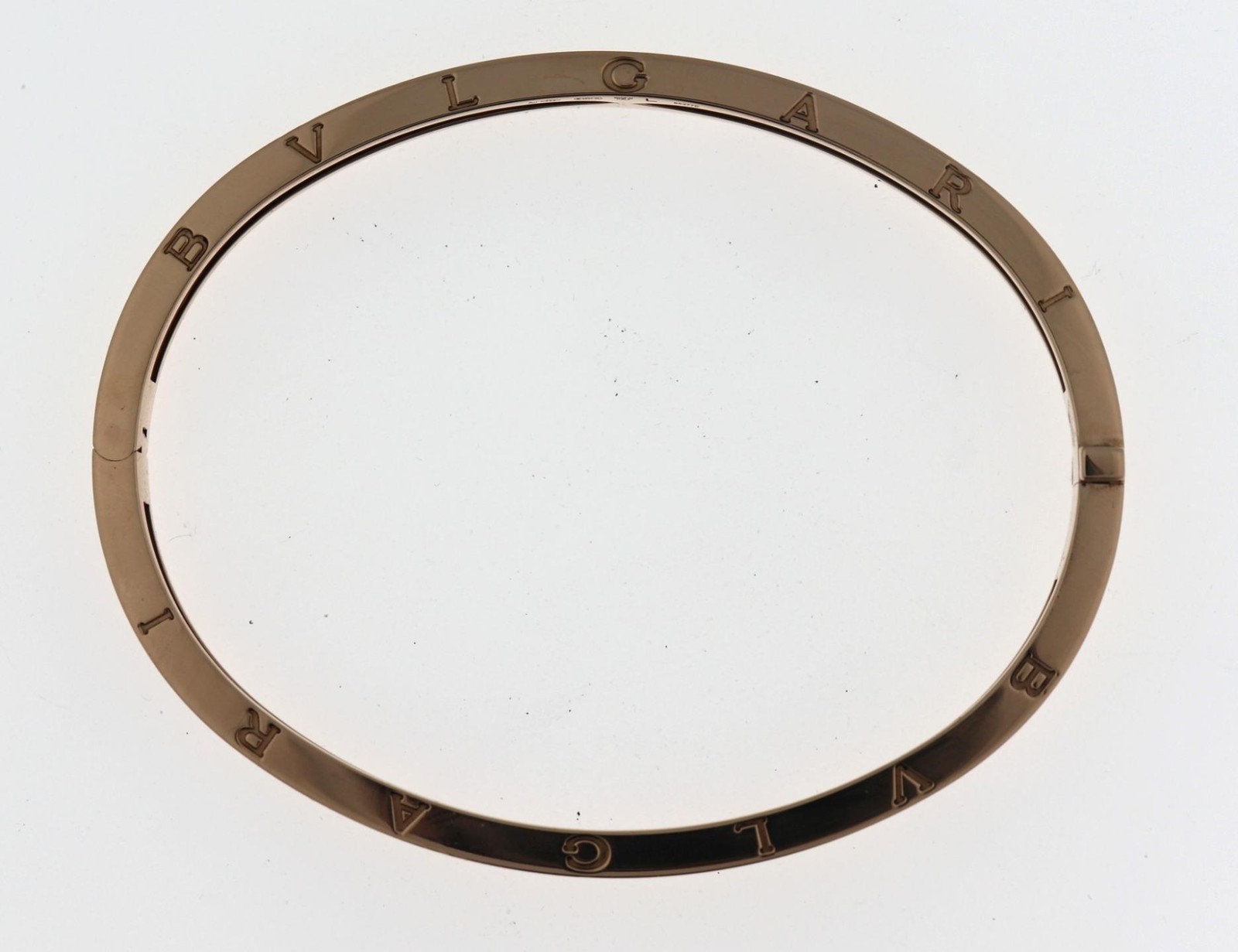 Bulgari Bvlgari B.Zero1 B Zero One 18k Rose Gold Black Ceramic Bracelet Sz L $9K