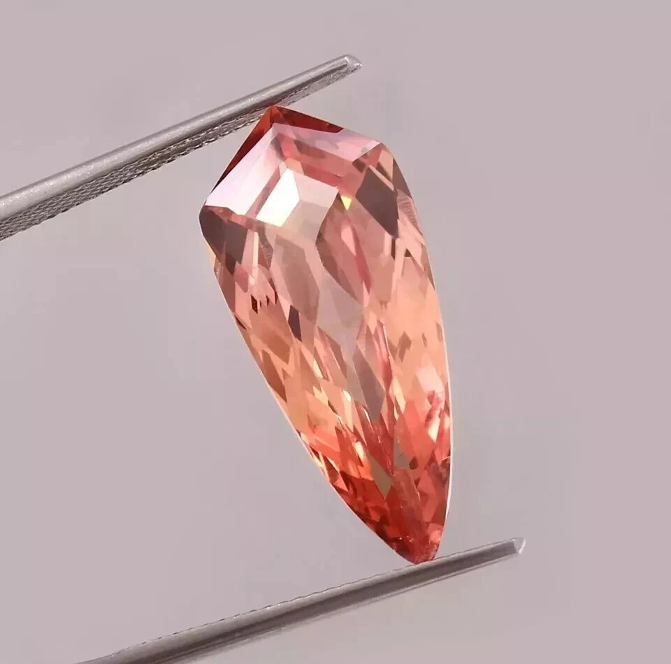 Natural Peach Fancy Cut 20-22Ct Padparadscha Sapphire Loose Gemstone Certified