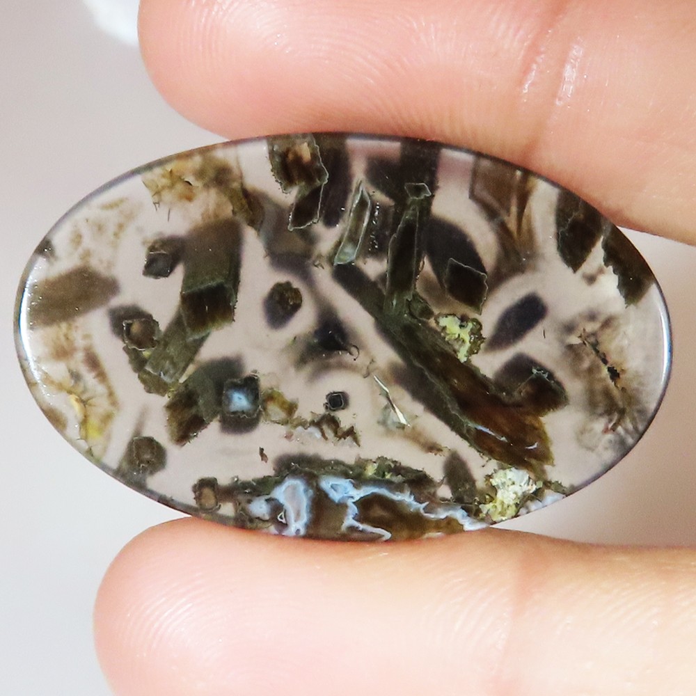 Natural Turkish Stick Agate Oval Cabochon Gemstone 34.00 Cts 25x41x3 mm LP204