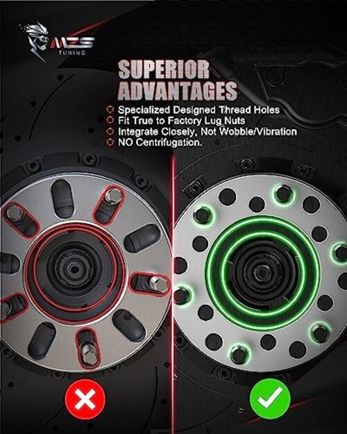 Wheel Spacers, 1/4″ 6mm 6×4.5 / 6 Lug-M12-M14-114.3/115/135/139.7-2 Pieces